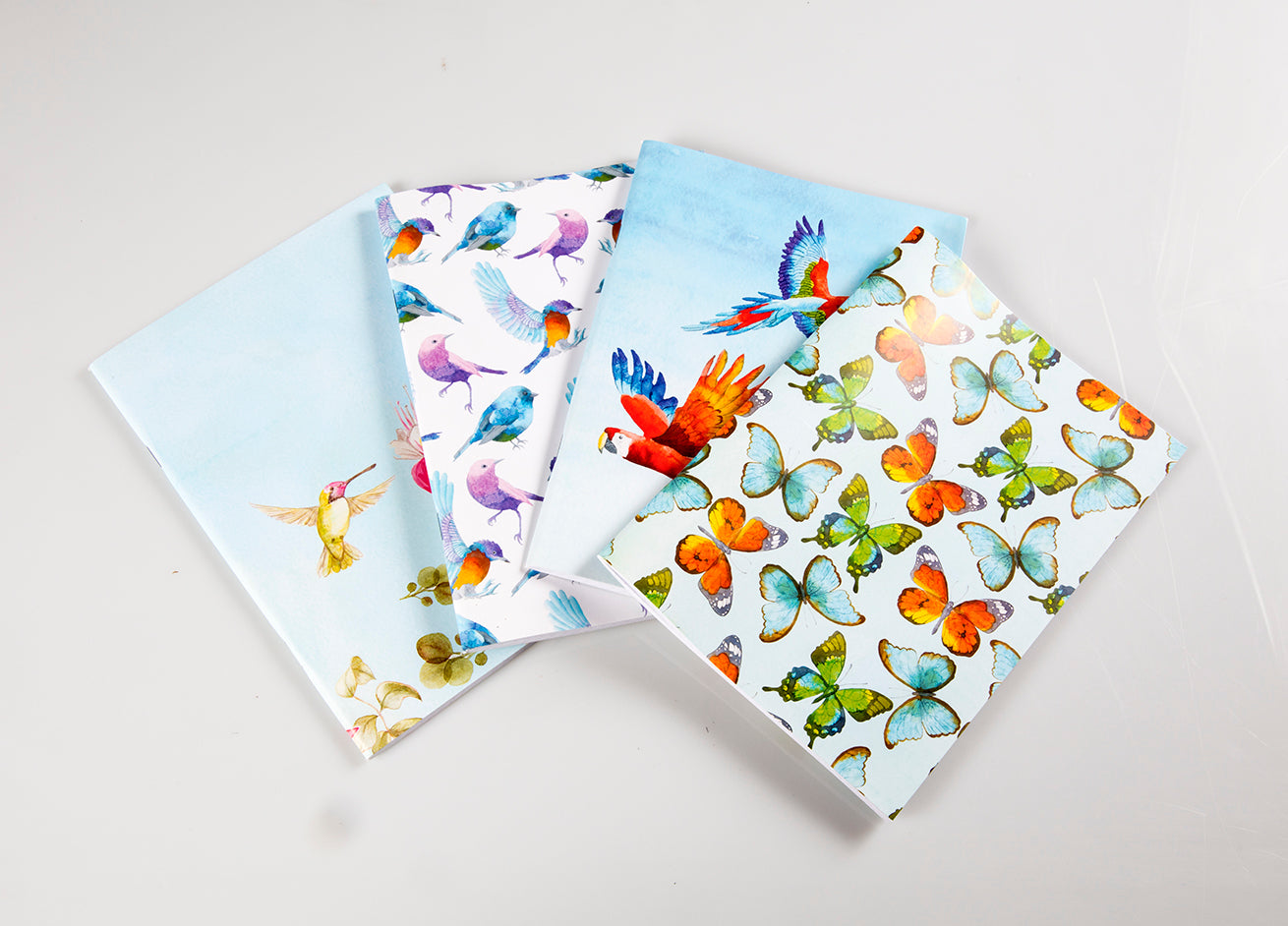 Quaderni - Offerta 4 Quaderni Uccellini & Farfalle