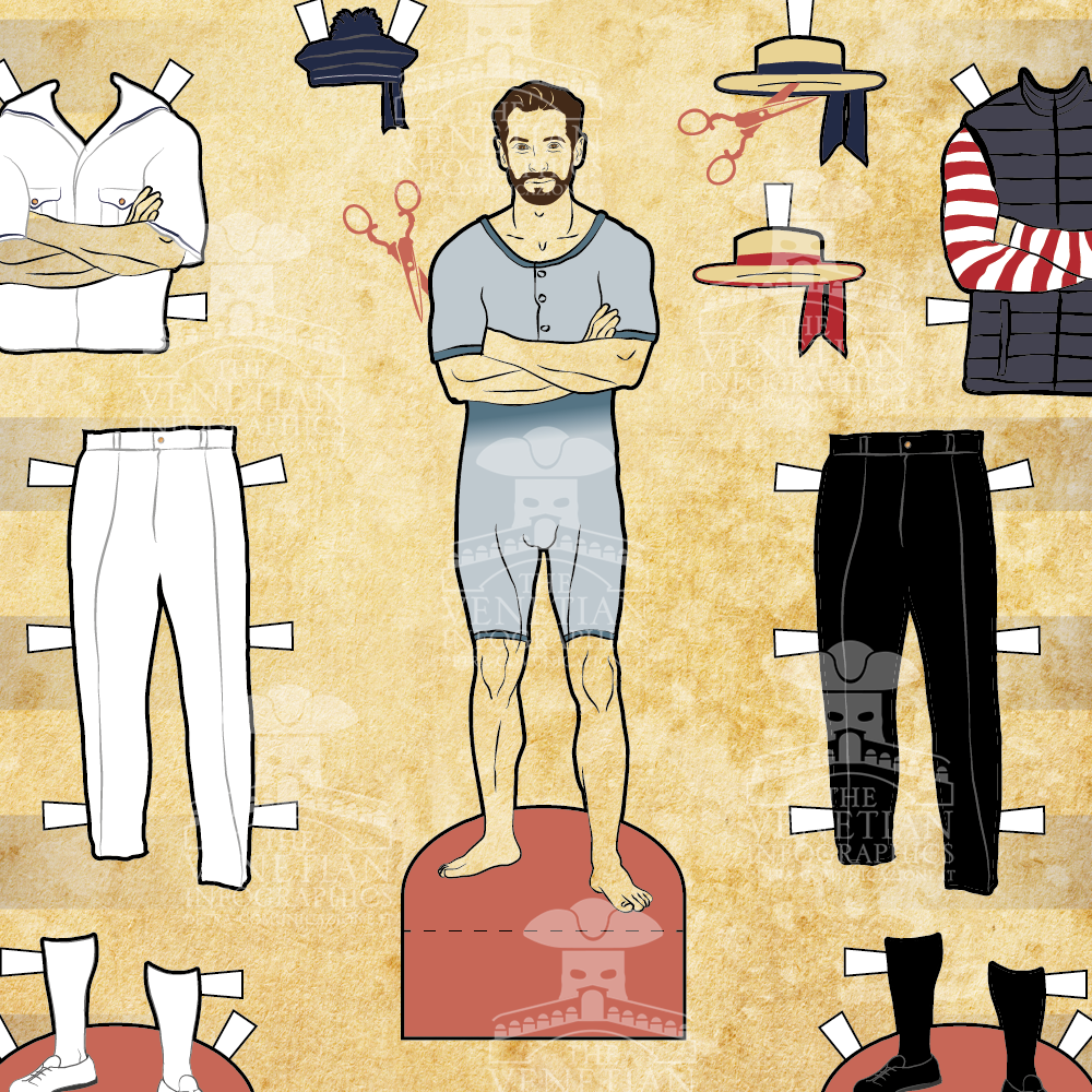 Poster - The Gondolier paper doll